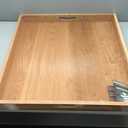 MAONAME Large Cherry Wood Serving Tray with Handles, 24 inches Square Ottoman Tray, Wooden Serving Board for Party Breakfast Dinner, Classic Charcuterie Board for Meat, Cheese & Appetizers