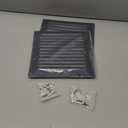 PATIKIL 10"x10" Aluminum Gable Vent, 2Pcs Exterior Wall Outlet Vent Square Soffit Vents HVAC Louver Air Grille with Built-in Screen for House Attic Garage Ceiling, Black