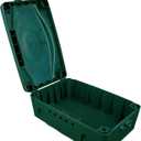 masterplug IP54 Weatherproof Enclosure Box for Outdoor Electrical Power Connections - Green