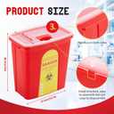 Hushee 3 Pack 6 Gallon Sharps Container with Lid, Large Sharps Disposal Container with Locking Sliding Lid for Home or Laboratory, Side Handles