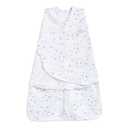 HALO 100% Cotton Sleepsack Swaddle, 3-Way Adjustable Wearable Blanket, TOG 1.5, Midnight Moons Blue, Newborn, 3-6M Months
