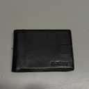 RUNBOX Slim Wallets for Men - Leather Money Clip Mens Wallet - RFID Blocking Front Pocket Bifold Wallet - Thin Credit Card Holder with Gift Box (Classic Black&Blue)