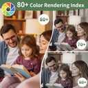 evelor 6-Pack A19 LED Light Bulbs,60 Watt Equivalent Daylight 5000K with E26 Base,Efficient 9W,800 Lumens Non-Dimmable LED Bulbs,15000 Hours, Ideal for Bedroom Living Room