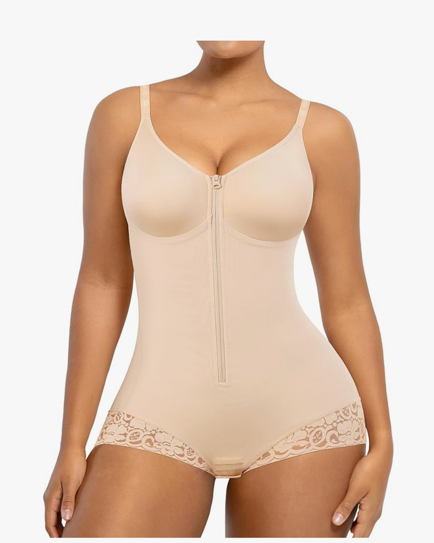 Shapewear for Women Tummy Control Half Body Shaper Snatched Zipper Butt Lifting Faja Colombiana Bodysuits for Women Large