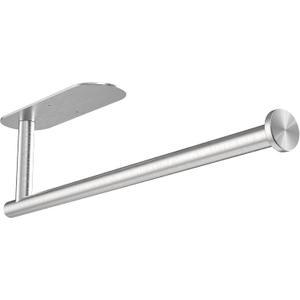 Paper Towel Holder Under Cabinet - Self Adhesive Paper Towel Roll Holder Wall Mount, Gewtur Stainless Steel Paper Towel Holder for Kitchen Bathroom (1 pcs, Silver)