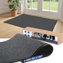Commercial Floor Mat, 4 x 15 FT Extra Large Door Mat, Indoor/Outdoor Entrance Mat, Commercial Rug with Water & Stain Proof, Easy to Clean, Low-Profile, Heavy Duty Rubber Mat, Charcoal Grey