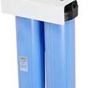 Pentair Pentek BBFS-22 Big Blue Two-Housing Filtration System, 1" NPT #20 High Capacity Water Filter Housing, Holds 20" x 4.5" Filter Cartridges