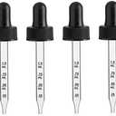 Calibrated Glass Eye Dropper Caps for 1 oz/ 30 ml Bottle fits 20-400 Neck finish (Pack of 6)