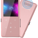 64GB MP3 Player with Bluetooth 5.2, AiMoonsa Music Player with Built-in HD Speaker, FM Radio, Voice Recorder, HiFi Sound, E-Book Function, Rose Gold