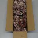 Artificial Flower Fake Silk Hydrangea Heads Bouquet with Stems Bulk for Fall Decoration Table Center Christmas Indoor Outdoor Faux Floral Realistic with Leaves Plants Crafts 8PCS(Brown)