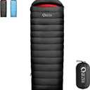 Down Sleeping Bag for Adults, 600 Fill Power, Ultralight & Compact with Compression Sack for Backpacking, Camping, Hiking