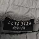 LETAOTAO Mens Big and Tall Full Elastic Waist Pants Stretch Slacks with Zipper Fly and Pockets 48W 28L