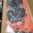 13FT Double-Sided Patio Umbrella with 48 Solar LED Lights, Large Rectangular Outdoor Market Umbrella with Crank Handle, Vented Canopy, Heavy-Duty 12 Rib Steel Frame, for Backyard, Garden, Pool, Orange