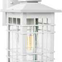 Motion Sensor Outside Wall Lantern Waterproof, White Dusk Dawn Outdoor Lighting Wall Mount with Tempered Glass, Modern Anti-Rust Motion Porch Light Fixture for Hallway Entryway Doorway (11.4 inch, White-without outlet(1-Pack))