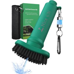 Golf Club Cleaner Brush and Towel, Golf Club Brush Groove Cleaner Magnetic, Golf Bag Accessories for Men Gifts