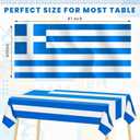 Oudain Greek Party Decorations Greek Tablecloth Satin Greece Flag Tablecloth Rectangular Table Cover for Kitchen Dining Decor Party Family Gatherings Outdoor Events (59 x 83 Inch)