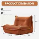 Bean Bag Chair,Memory Foam Bean Bag Chairs,Filled with High-Resilience Memory Foam,Skin Friendly Corduroy Fabric,for Living Room, Bedroom, Apartment, Single