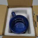 Midnight Blue Ceramic Coffee Mug 15oz - Handcrafted Artisan Mug with Large Handle for Comfort, Unique Birthday Gift for Him/Her, Office Desk Essential, Safe for Dishwasher