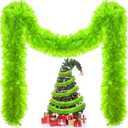 Riceshoot 131.23 ft Metallic Tinsel Garland Twist Hanging Glittering Tree Garlands for Easter Spring Decoration(Fresh Color)