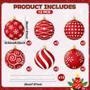 12pcs 2D Cardboard Large Red and White Christmas Ornaments Tree Picks Decorations Candy Swirl Lollipop Peppermint Xmas Tree Topper Ornaments for Home Office Winter Holiday Xmas Party Supplies