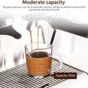 Operitacx Two-Mouth Espresso Measuring Cup 2.36Oz Heat Resistant Glass Coffee Beaker with Clear Scale for Accurate Coffee and Milk Pouring
