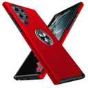 JAME for Samsung Galaxy S22 Ultra Case, Slim Soft Bumper Protective Case for Samsung S22 Ultra Cover, with Invisible Ring Holder Kickstand for Galaxy S22 Ultra Case, Red