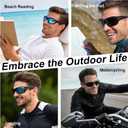 Missfive 2-Pack Mens Go-To Bifocal Sunglasses with Readers Built In, Resilient Temple Comfort-Fit Sport Wrap Around Frame & UV400 Protection, Driving & Reading Glasses for Outdoor +2.5
