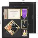 FramePro Graduation Shadow Box 23x27 Inch Display Case - Preserve Diploma(8.5x11), Cap, Tassel, Stole, Medal & 5x7 Photo | Premium Graduation Gift for Students, Friends
