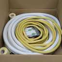 TAUROX 25FT Mini Split Line Set 1/4" & 1/2" O.D Copper Pipes Tubing and 3/8" White Thickened PE Insulation Coil, for Mini Split Air Conditioning or Heating Pump Equipment and HVAC with Flared Nuts.