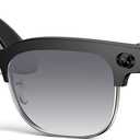 AI Smart Glasses with Camera and Bluetooth,8MP 4K HD Camera Glasses,Supports AI Voice Control/Photo/Video/Audio Recording,Smart Glasses with 133 Translations,IP67 Waterproof for Business & Outdoor (Photochromic lenses/Metal Black)