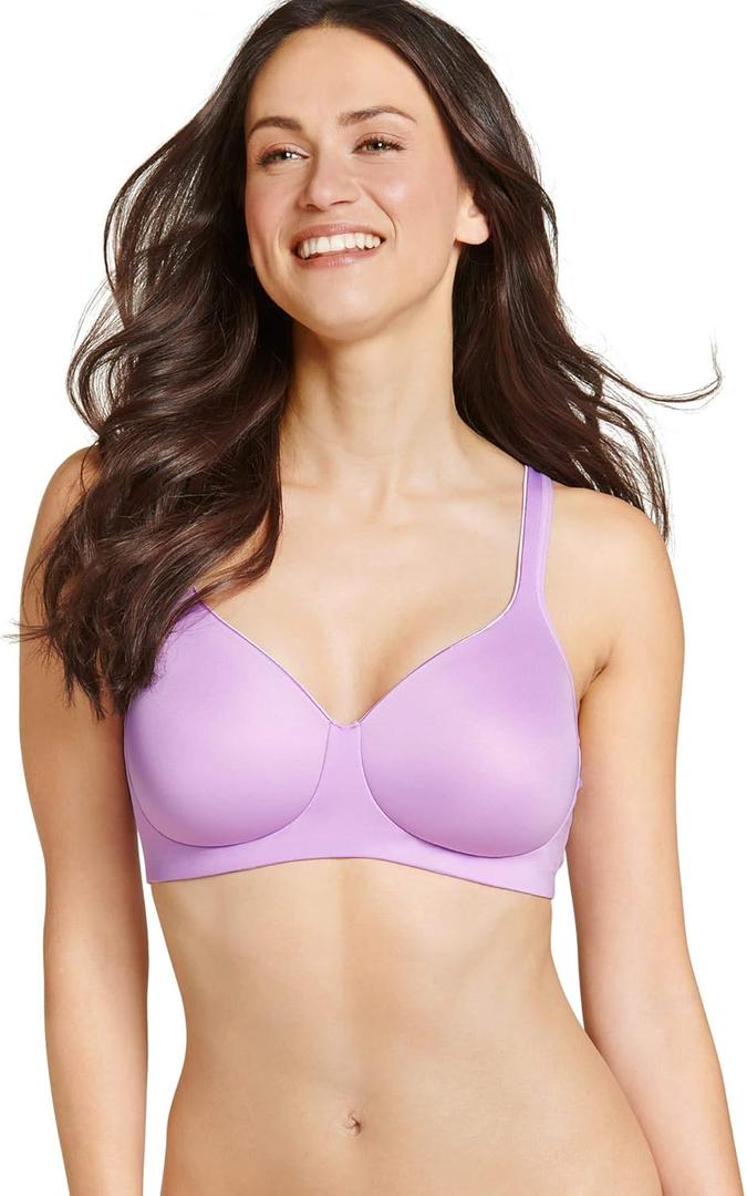Jockey Forever Fit Women's Bra Full Coverage Molded Cup Bra (X-Large, Lavender)