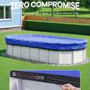 POOLHACKER 18x33 FT Oval Pool Cover, 420D Extra Thick