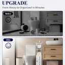 Kitsure Toilet Paper Holder Stand  Compact Bathroom Storage Cabinet for Extra Rolls and Small Items, Bathroom Organizers and Storage for Small Spaces, Over The Toilet Storage Cabinet, 31.0" H, White