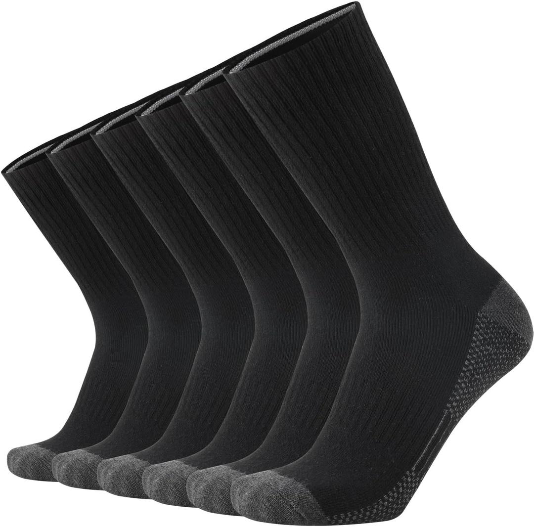 ONKE Max Full Cushion Crew Socks for Work Athletic Sports Training Heavy Duty Boot Soft Durable Moisture Wicking Odor Control, XL