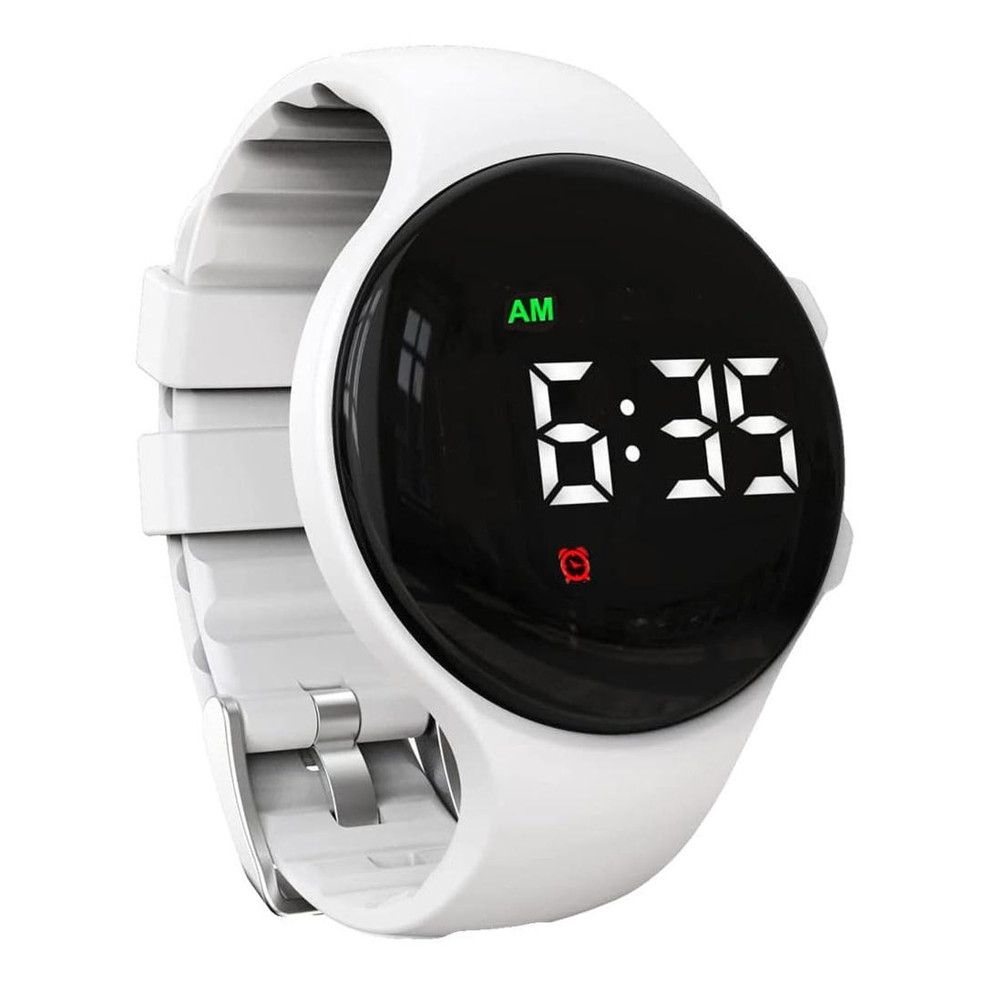 Vibrating Alarm Reminder Watch Silent Wake Up Watch - with Multi Alarms and Lock (White)