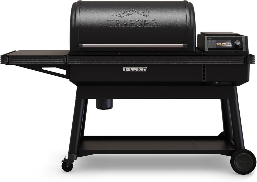 Traeger Ironwood XL Wood Pellet Smoker Grill, 924 Sq In Cooking Area, WiFIRE Smart Temperature Control, Up to 500 Degrees, Super Smoke Mode, 6 in 1 Outdoor BBQ Electric Smoker and Grill