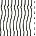 Deck Balusters 36 Inches Heavy Duty Iron Deck Balusters with Screws 26 Pack Metal Deck Spindles Balusters Iron Deck Spindles Wave Arc Baluster for Outdoor Stair Deck Porch