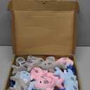 12 Pcs Shark Slap Bracelet Stuffed Animal Slap Bracelets Plush Sea Animal Snap Shark Wrist Band Patting Wristband for Christmas Birthday Accessory Reward Gift Party Favors, Blue, Gray, Pink