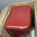 Kitchen Bathroom 8 Gallon Trash Can - Stainless Steel Garbage Cans with Foot Pedal, Recycling Bin with Lid for Office Bathroom Decor (Red, 30Liter / 8Gallon)