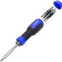 SHARDEN Multibit Screwdriver 13-in-1 Screw Driver Set Adjustable Extension Screwdriver Multitool All in One with Torx Security, Flat Head, Phillips, Hex, Square and 1/4 Nut Driver, 2 Packs