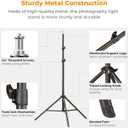 K&F CONCEPT Light Stand for Photography, 9.1ft/2.8M Portable Extendable Photo Video Tripod Stand, Heavy Duty Light Stand Lighting Tripod with 1/4" Screw for Strobe Light/Webcams/Cameras/Softbox