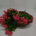 Artificial Fake Hanging Flowers Plants Baskets for Outdoor Spring Summer Decoration, Faux Silk Morning Glory in Planter UV Resistant Realistic for Home Outside Porch Patio Balcony Garden Yard (12 Bundles, Hotpink)