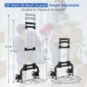 Foldable Hand Truck Lightweight Folding Dolly Cart 176LB Capacity