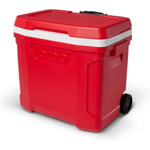 Igloo Hard Coolers | Profile II Series | Insulated Ice Chests | Roller Cooler with Wheels (Red 38-Can) Igloo Hard Coolers | Profile II Series | Insulated Ice Chests | Roller Cooler with Wheels (Red 38-Can)