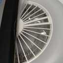 Ceiling Fans with Lights and Remote, 22 Inch Enclosed Bladeless Dimmable Ceiling Fans Flush Mount, Black Modern Low Profile Ceiling Fan with Light for Bedroom, Kitchen, Living Room, Dining Room