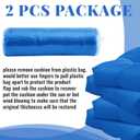 Sintuff 2 Pcs 44 x 21 x 4 Outdoor Chair Cushion Patio Chair Cushions Seat/Back Tufted Pillow with Ties Water Resistant Replacement Indoor Patio Furniture Outdoor Furniture (Solid Color,Blue)