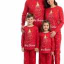 Radmire Matching Christmas Pajamas for Family Couples, XMAS Holiday PJs Sleepwear Set Long Sleeves and Pants, M