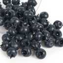 Artificial Blueberry, 50Pcs Fake Blueberry Without Frost Lifelike Blueberries Simulation Blue Berries Fake Fruit for DIY Craft Home Kitchen Cabinet Food Photography Props