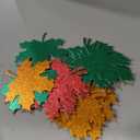 Demissle Thanksgiving Fall Leaves Bulletin Board Decorations Leaf Cutouts Glitter Maple with Adhesive Dots for Bulletin Board Classroom Decor(100 Pcs)