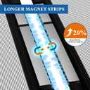 Magnetic Screen Door Black, Fits 30'' x 80'' Door, Scratch-Proof Polyester, Keep Annoying Creatures Out, Pet Friendly Mesh, Easy Install with Strong Adhesive Hook & Loop, Enjoy Sunshine & Fresh Air Flow